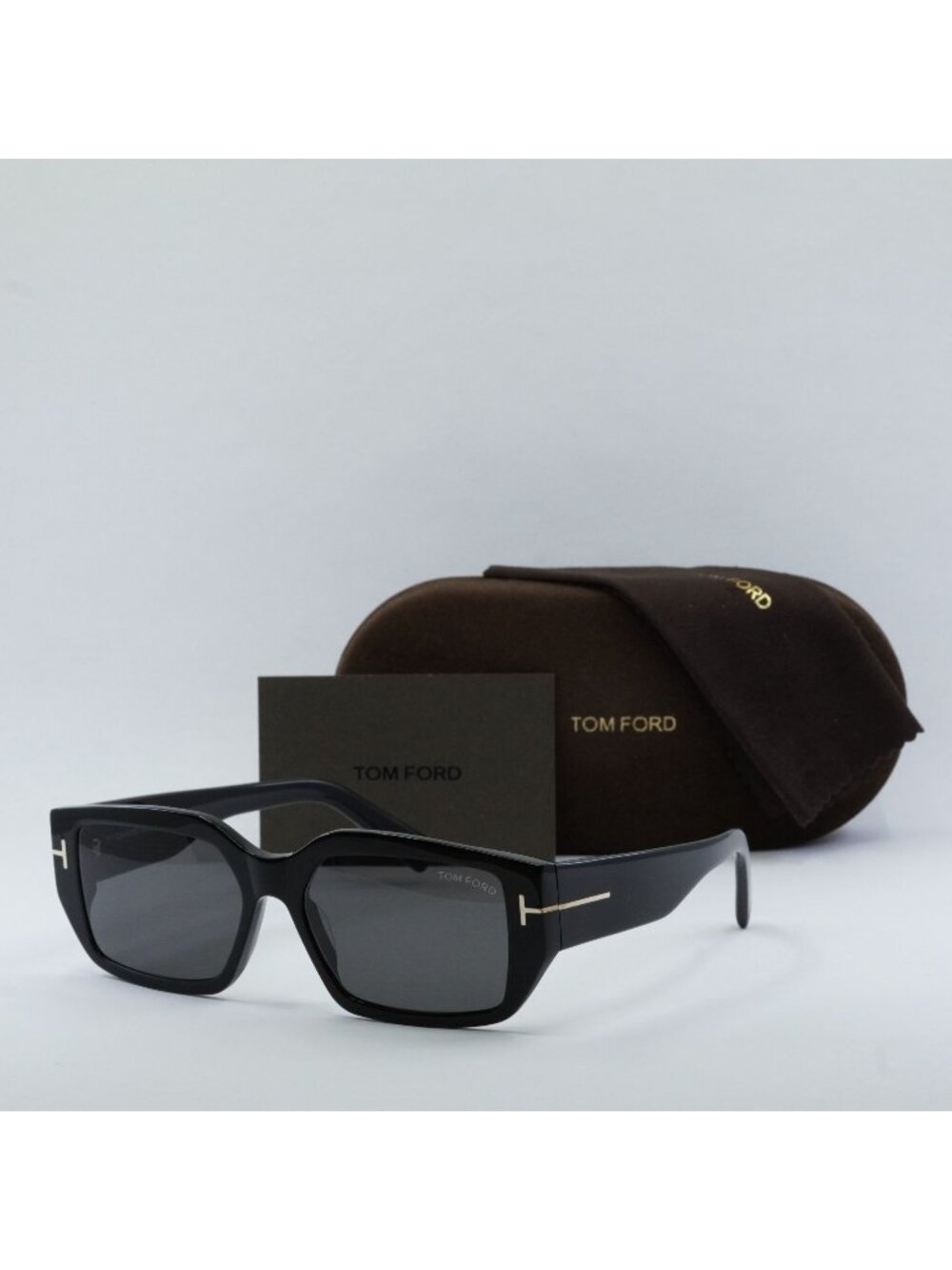 Tom Ford Silvana-02 FT0989 01A Square Sunglasses - Black \ Smoke